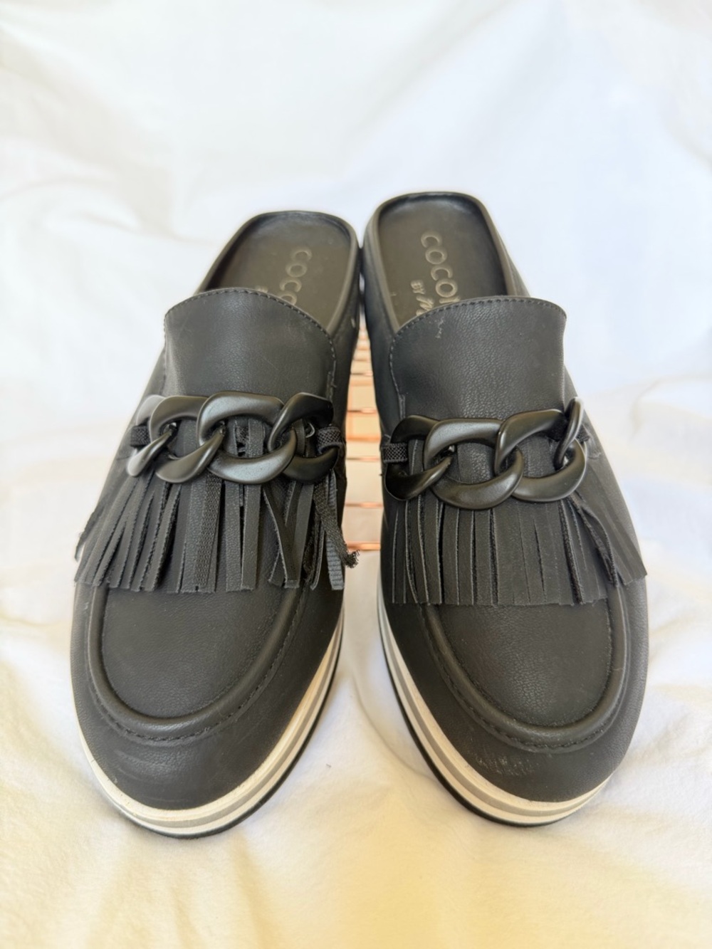 Coconuts by Matisse Maren Black Slip-On Platform Loafer Mules Women’s Size 9